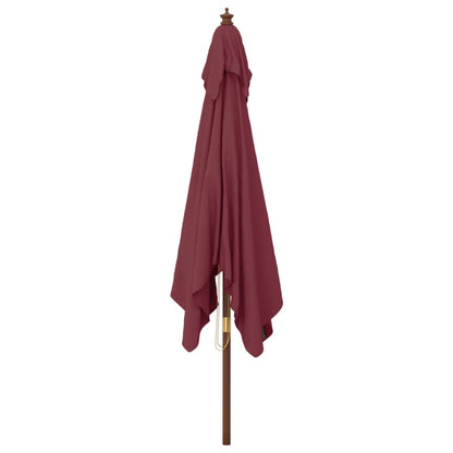 Sonnenschirm mit Holzmast Bordeauxrot 300x300x273 cm - Pazzar.ch