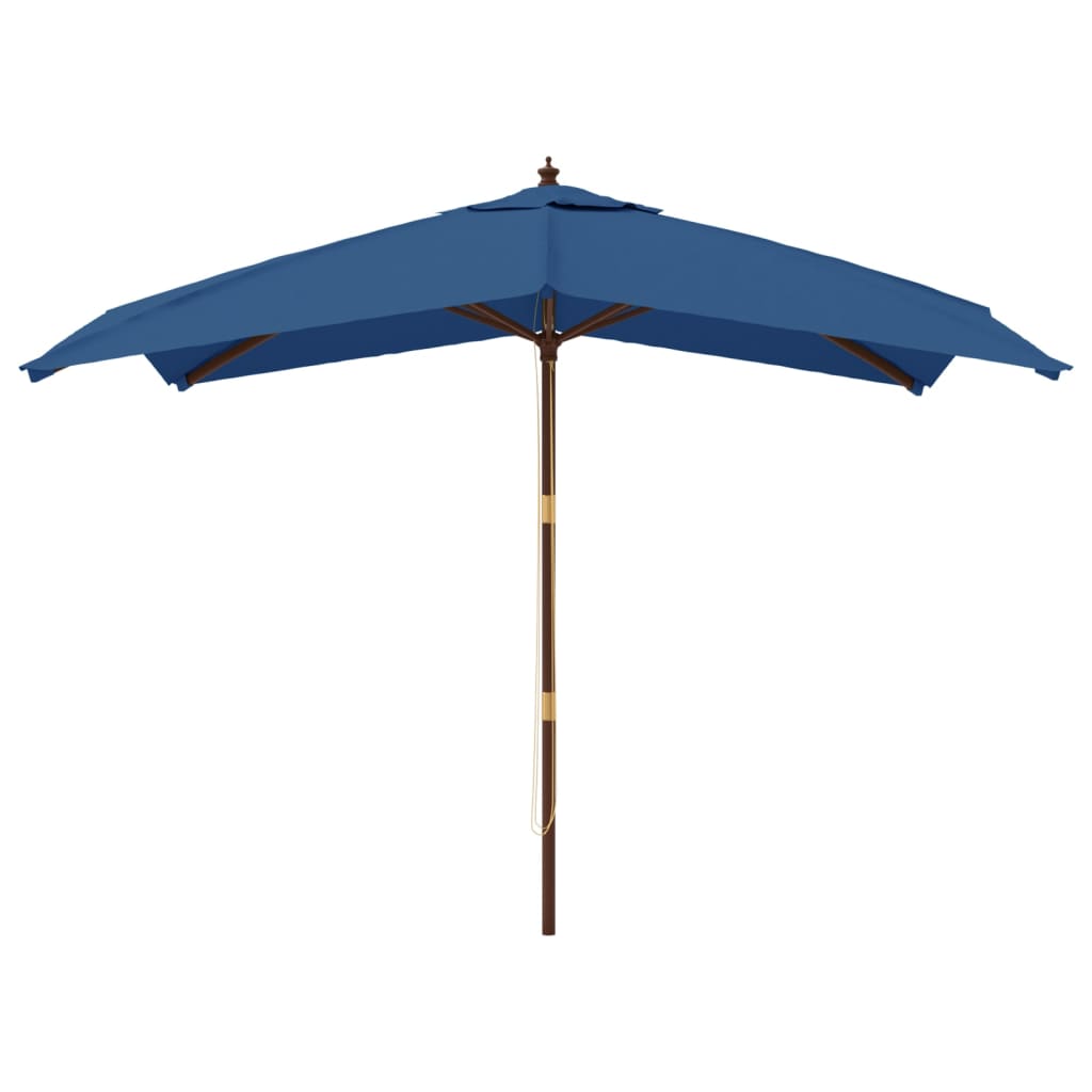 Sonnenschirm mit Holzmast Azurblau 300x300x273 cm - Pazzar.ch