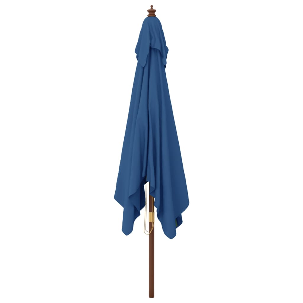 Sonnenschirm mit Holzmast Azurblau 300x300x273 cm - Pazzar.ch
