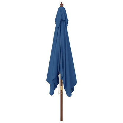 Sonnenschirm mit Holzmast Azurblau 300x300x273 cm - Pazzar.ch