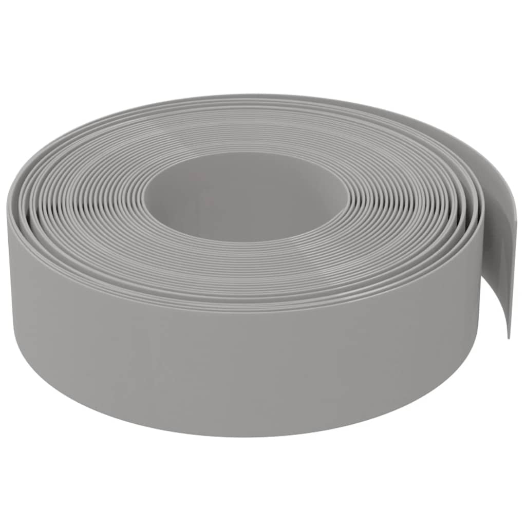 Rasenkante Grau 10 m 15 cm Polyethylen - Pazzar.ch