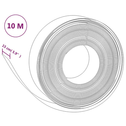 Rasenkante Grau 10 m 15 cm Polyethylen - Pazzar.ch