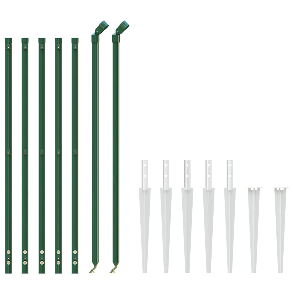Maschendrahtzaun mit Bodenhülsen Grün 1x10 m - Pazzar.ch