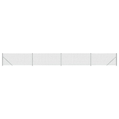 Maschendrahtzaun mit Bodenflansch Silbern 0,8x10 m - Pazzar.ch