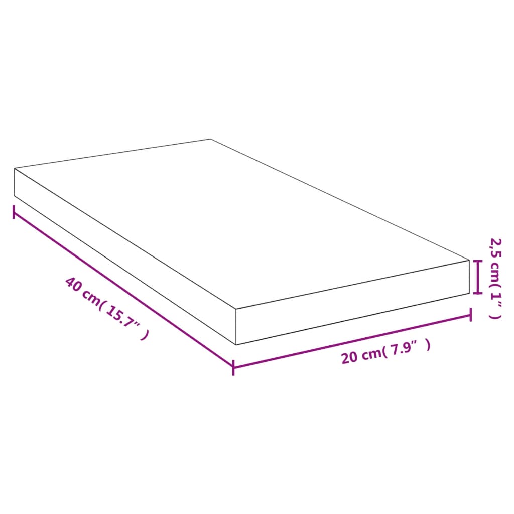 Wandregal 40x20x2,5 cm Bambus - Pazzar.ch