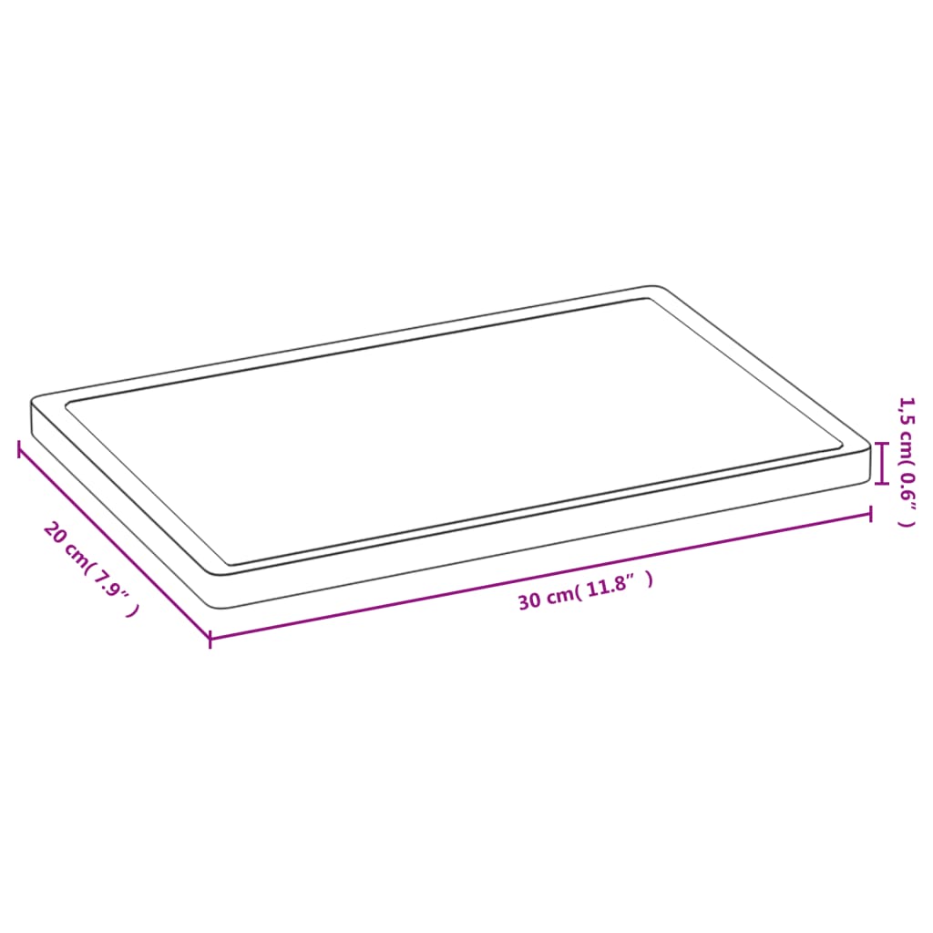 Schneidebrett 30x20x1,5 cm Bambus - Pazzar.ch