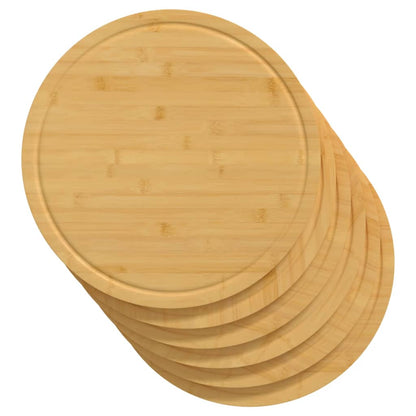 Schneidebretter 6 Stk. Ø40x1,5 cm Bambus - Pazzar.ch