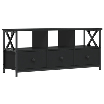 TV-Schrank Schwarz 102x33x45 cm Holzwerkstoff und Eisen - Pazzar.ch