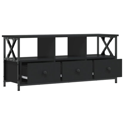 TV-Schrank Schwarz 102x33x45 cm Holzwerkstoff und Eisen - Pazzar.ch