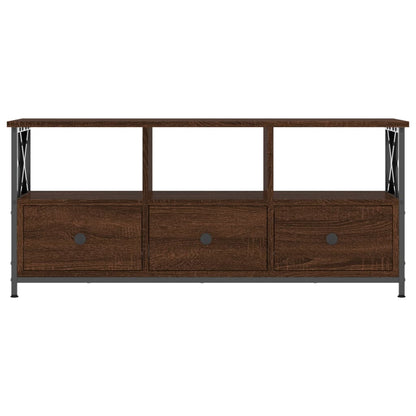 TV-Schrank Braun Eichen-Optik 102x33x45cm Holzwerkstoff & Eisen - Pazzar.ch