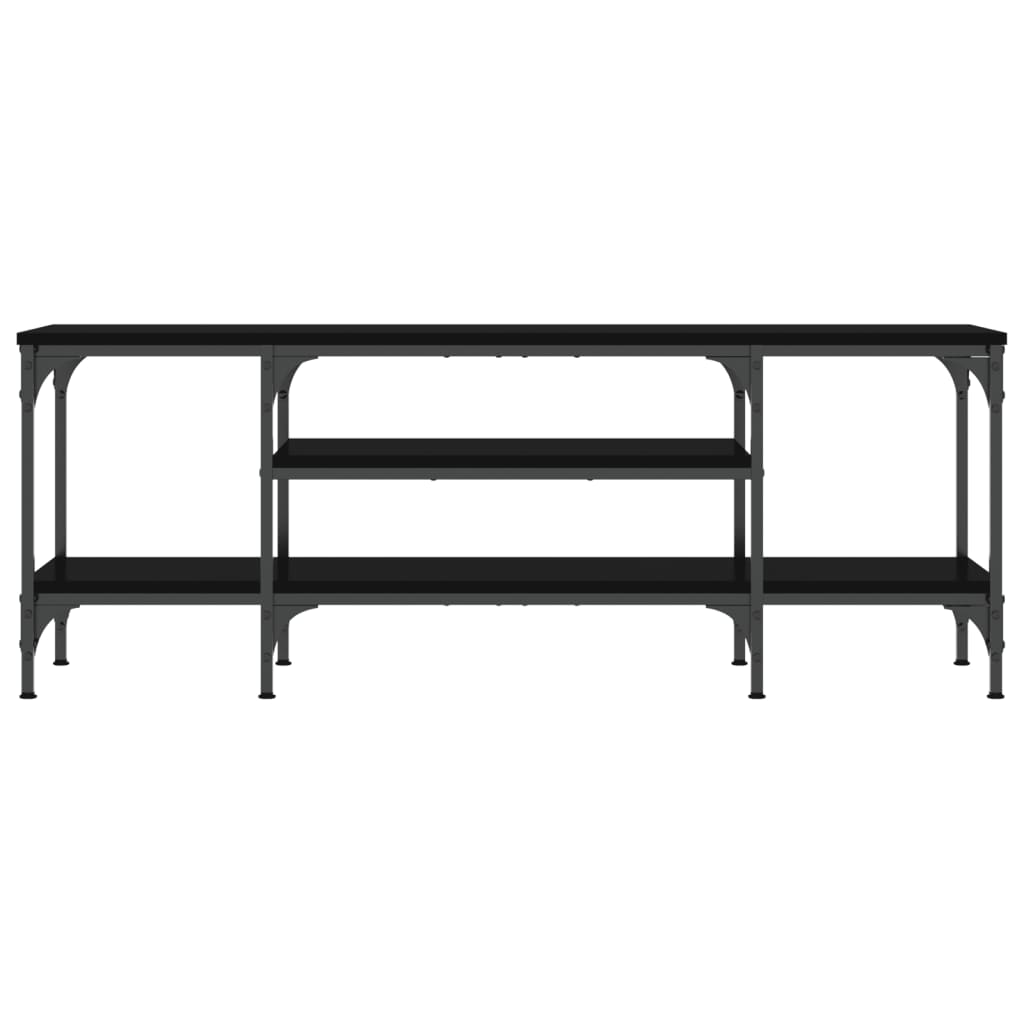 TV-Schrank Schwarz 121x35x45 cm Holzwerkstoff & Eisen - Pazzar.ch