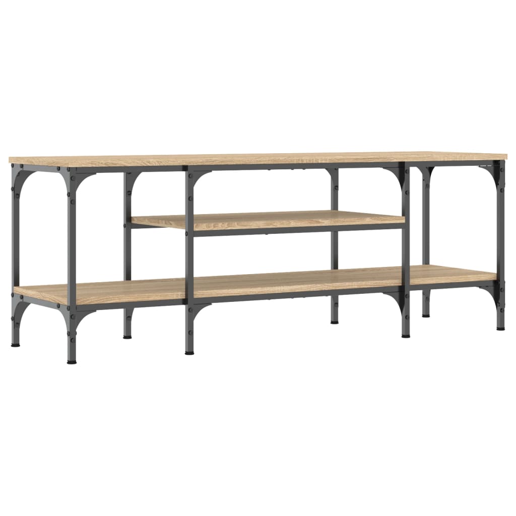 TV-Schrank Sonoma-Eiche 121x35x45 cm Holzwerkstoff & Eisen - Pazzar.ch