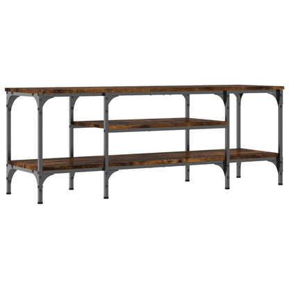 TV-Schrank Räuchereiche 121x35x45 cm Holzwerkstoff & Eisen - Pazzar.ch