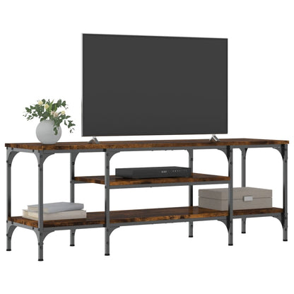 TV-Schrank Räuchereiche 121x35x45 cm Holzwerkstoff & Eisen - Pazzar.ch