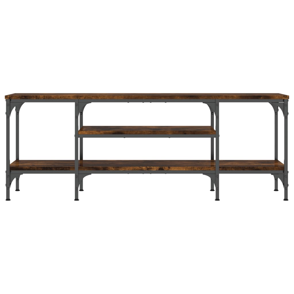 TV-Schrank Räuchereiche 121x35x45 cm Holzwerkstoff & Eisen - Pazzar.ch