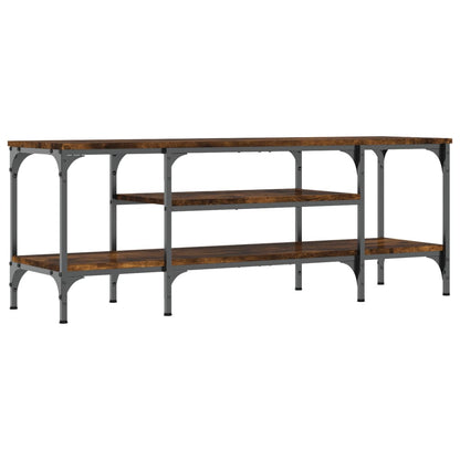 TV-Schrank Räuchereiche 121x35x45 cm Holzwerkstoff & Eisen - Pazzar.ch