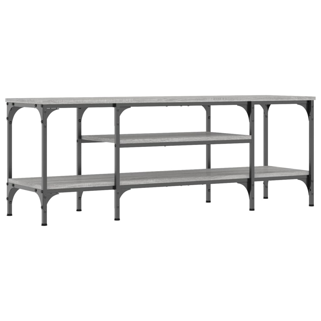 TV-Schrank Grau Sonoma 121x35x45 cm Holzwerkstoff & Eisen - Pazzar.ch