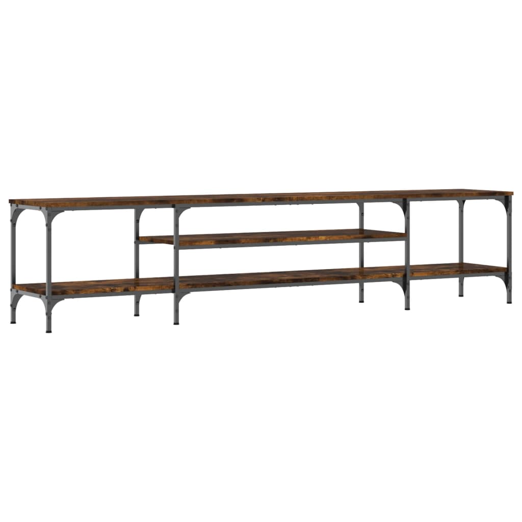 TV-Schrank Räuchereiche 201x35x45 cm Holzwerkstoff & Eisen - Pazzar.ch