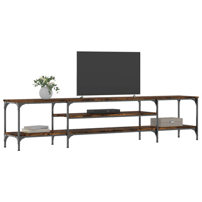 TV-Schrank Räuchereiche 201x35x45 cm Holzwerkstoff & Eisen - Pazzar.ch