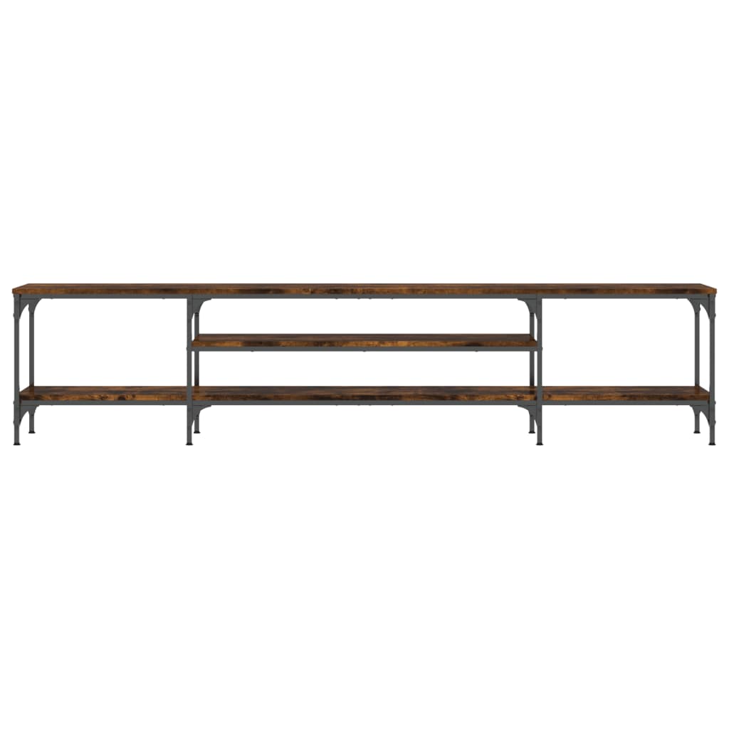 TV-Schrank Räuchereiche 201x35x45 cm Holzwerkstoff & Eisen - Pazzar.ch