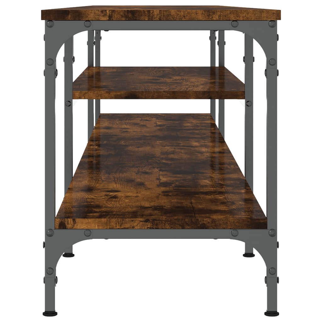 TV-Schrank Räuchereiche 201x35x45 cm Holzwerkstoff & Eisen - Pazzar.ch