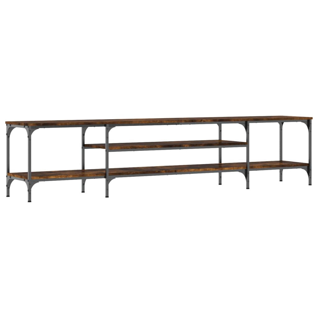 TV-Schrank Räuchereiche 201x35x45 cm Holzwerkstoff & Eisen - Pazzar.ch