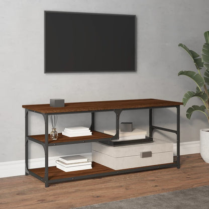 TV-Schrank Braun Eichen-Optik 103x38x46,5cm Holzwerkstoff Stahl - Pazzar.ch