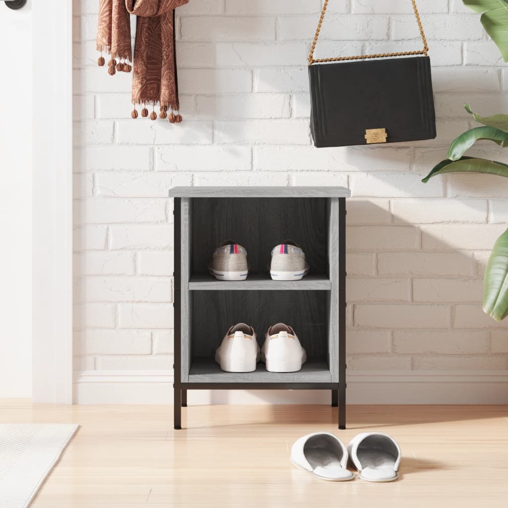 Schuhregal Grau Sonoma 38x35x50 cm Holzwerkstoff - Pazzar.ch