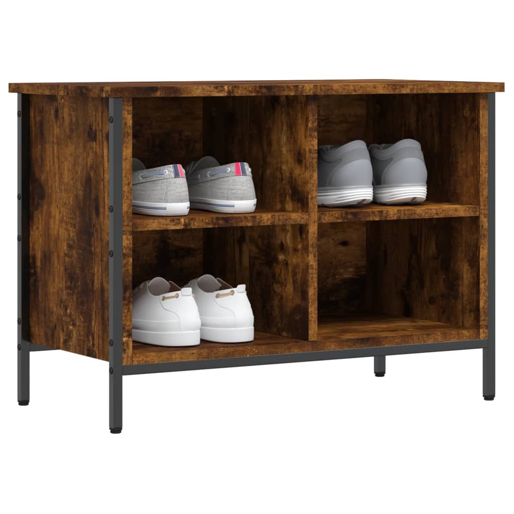 Schuhregal Räuchereiche 69x35x50 cm Holzwerkstoff - Pazzar.ch