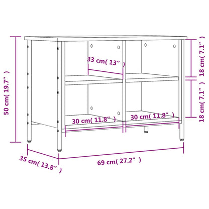Schuhregal Grau Sonoma 69x35x50 cm Holzwerkstoff - Pazzar.ch