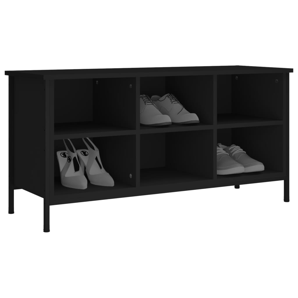 Schuhregal Schwarz 100x35x50 cm Holzwerkstoff - Pazzar.ch