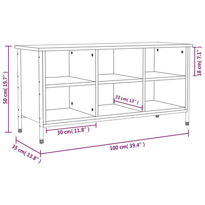 Schuhregal Schwarz 100x35x50 cm Holzwerkstoff - Pazzar.ch