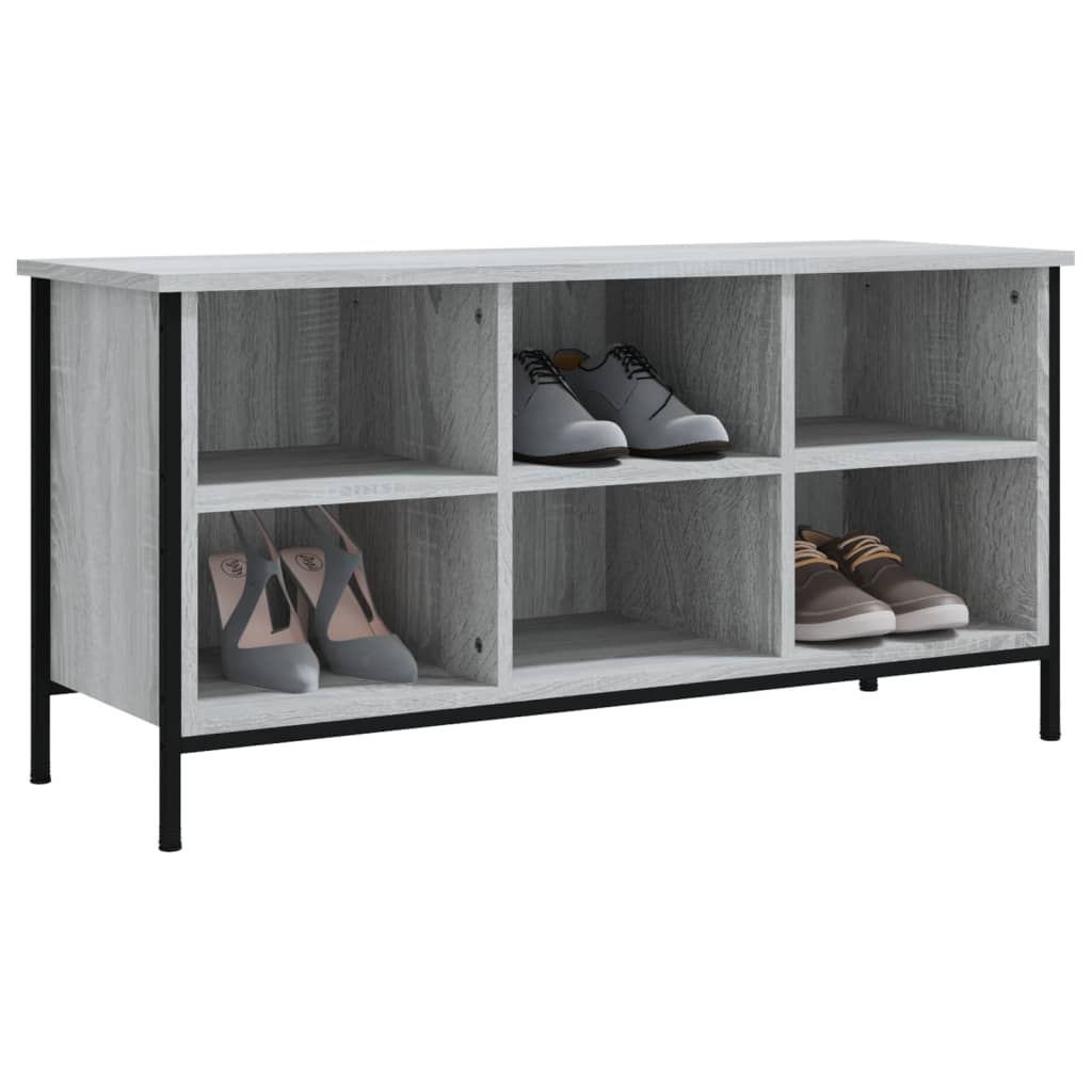 Schuhregal Grau Sonoma 100x35x50 cm Holzwerkstoff - Pazzar.ch