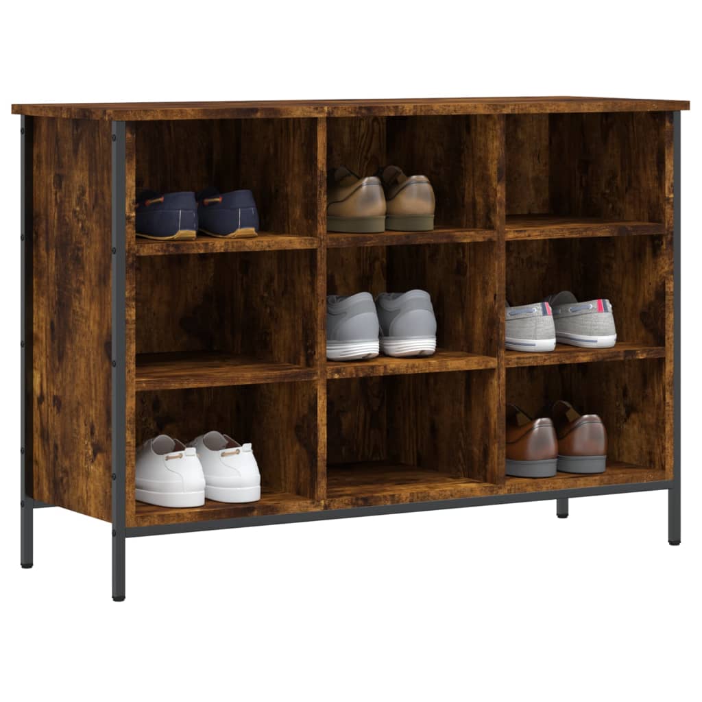 Schuhregal Räuchereiche 100x35x70 cm Holzwerkstoff - Pazzar.ch