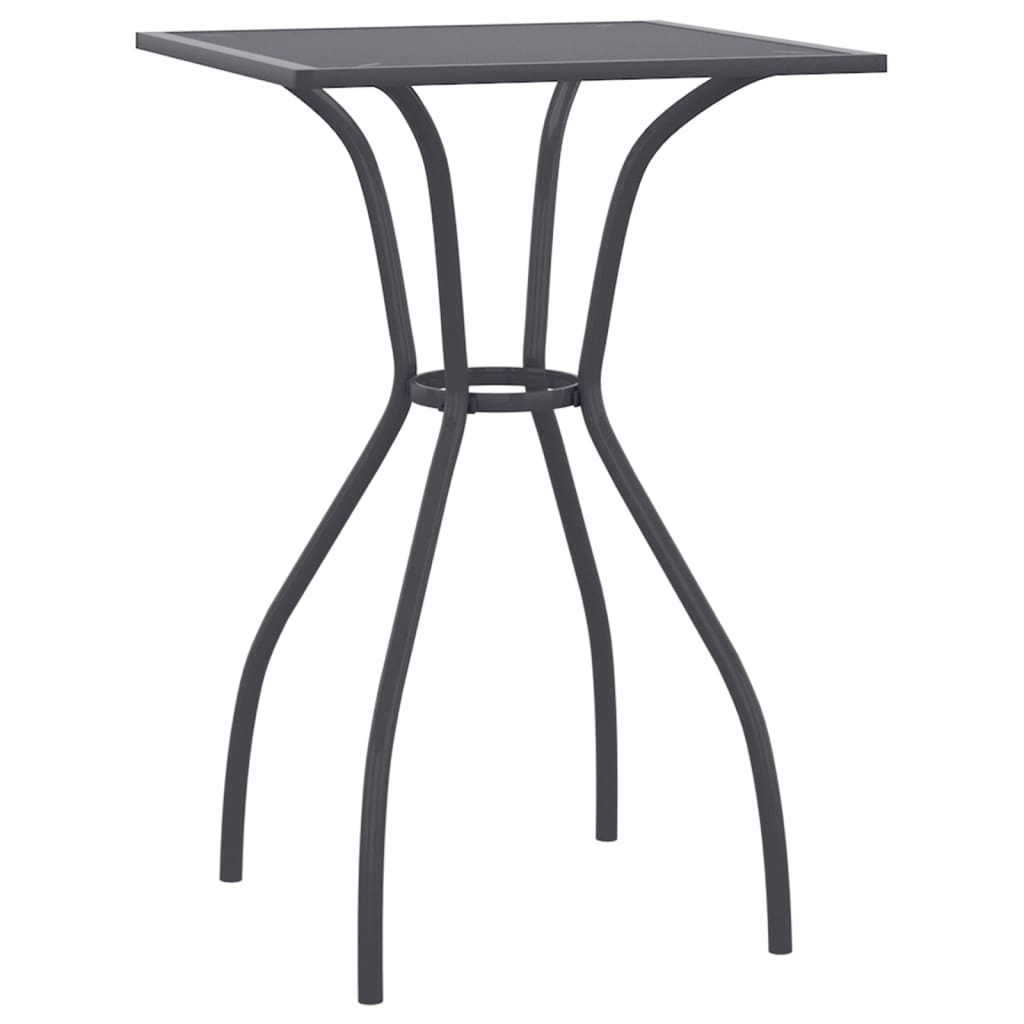 Gartentisch Anthrazit 50x50x72 cm Stahlgitter - Pazzar.ch
