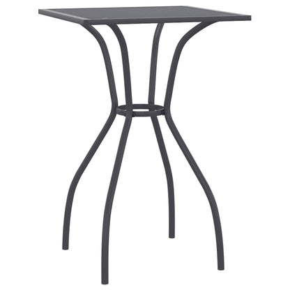 Gartentisch Anthrazit 50x50x72 cm Stahlgitter - Pazzar.ch