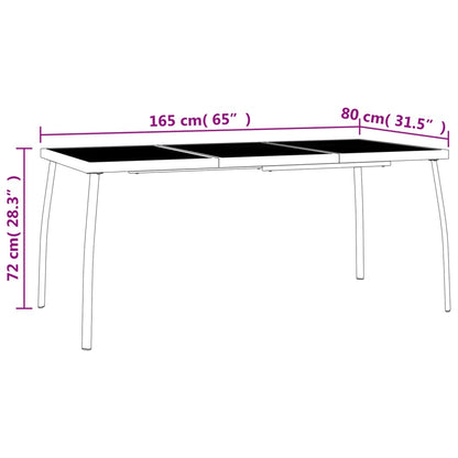 Gartentisch Anthrazit 165x80x72 cm Stahlgitter - Pazzar.ch
