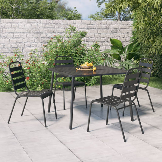 Gartentisch Anthrazit 100x100x71 cm Stahl - Pazzar.ch