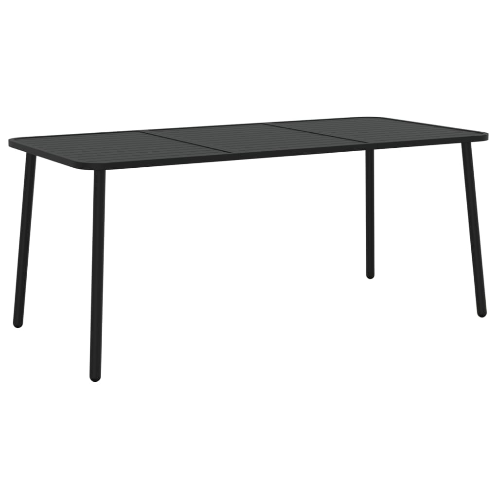 Gartentisch Anthrazit 165x80x71 cm Stahl - Pazzar.ch