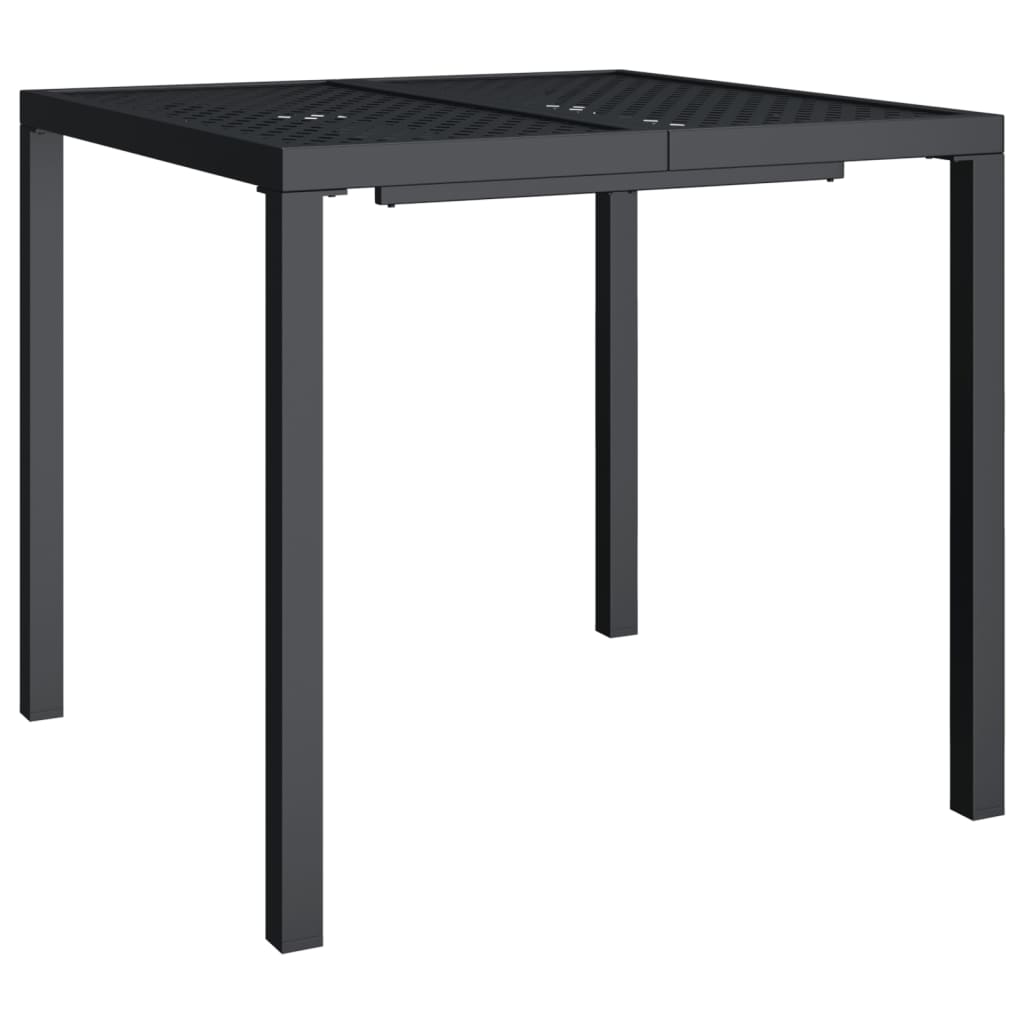 Gartentisch Anthrazit 80x80x72 cm Stahl - Pazzar.ch