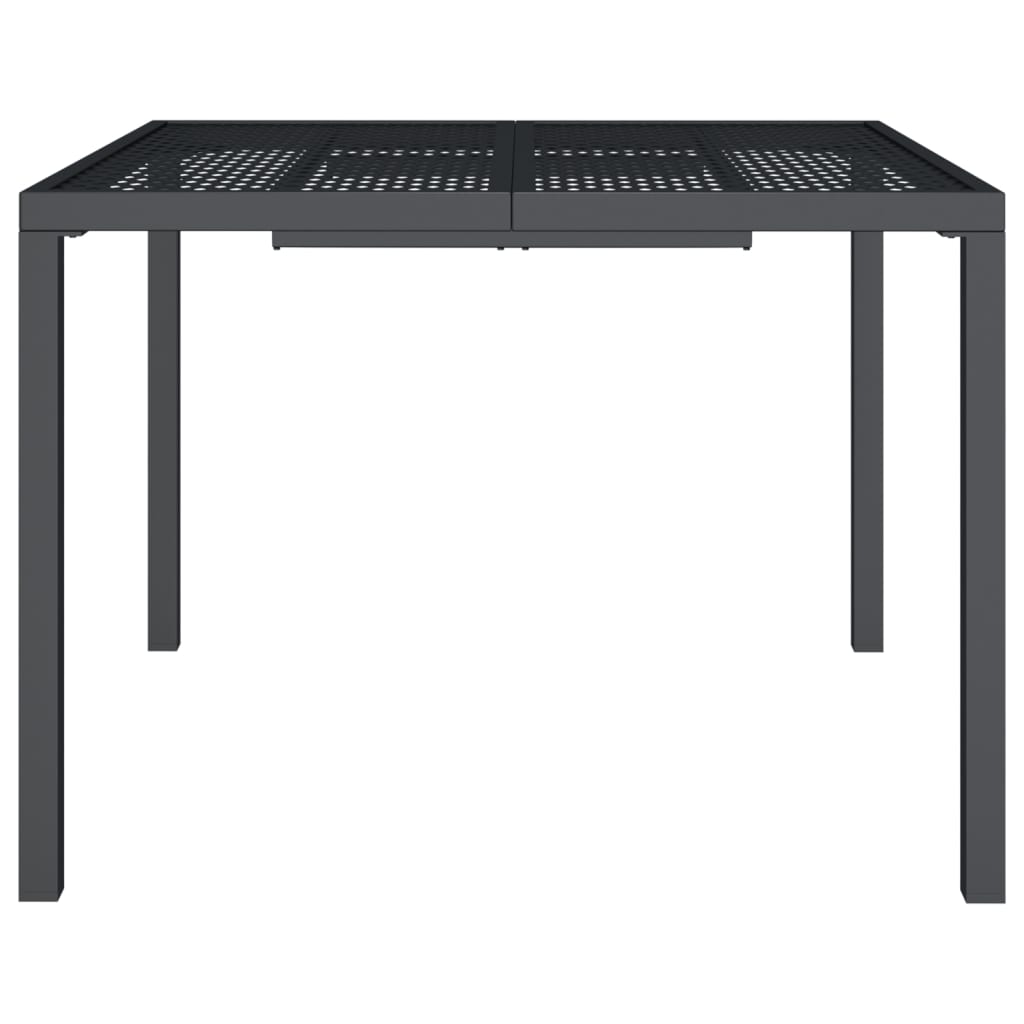 Gartentisch Anthrazit 100x100x72 cm Stahl - Pazzar.ch