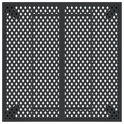 Gartentisch Anthrazit 100x100x72 cm Stahl - Pazzar.ch