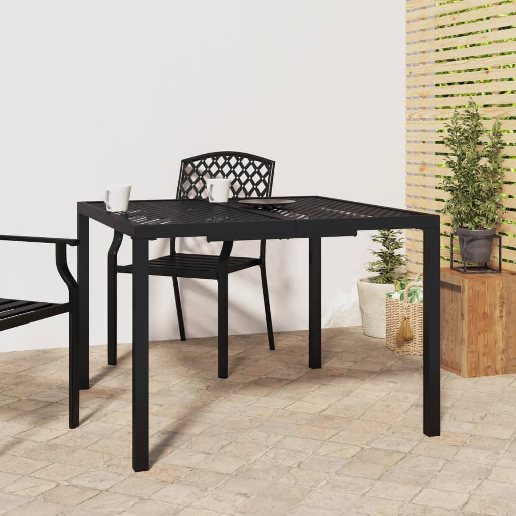 Gartentisch Anthrazit 100x100x72 cm Stahl - Pazzar.ch