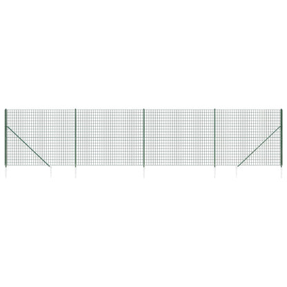 Maschendrahtzaun mit Bodenhülsen Grün 2,2x10 m - Pazzar.ch