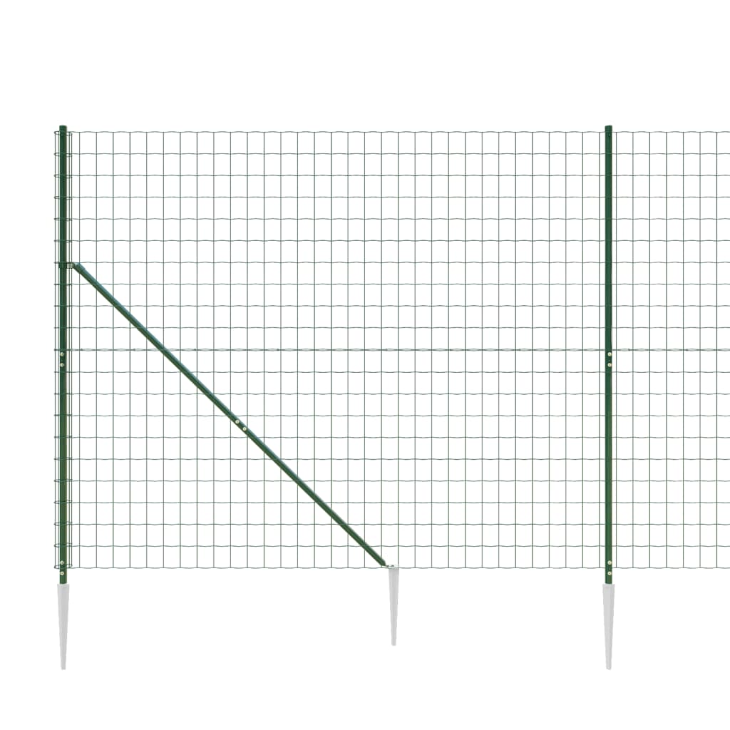 Maschendrahtzaun mit Bodenhülsen Grün 2,2x10 m - Pazzar.ch