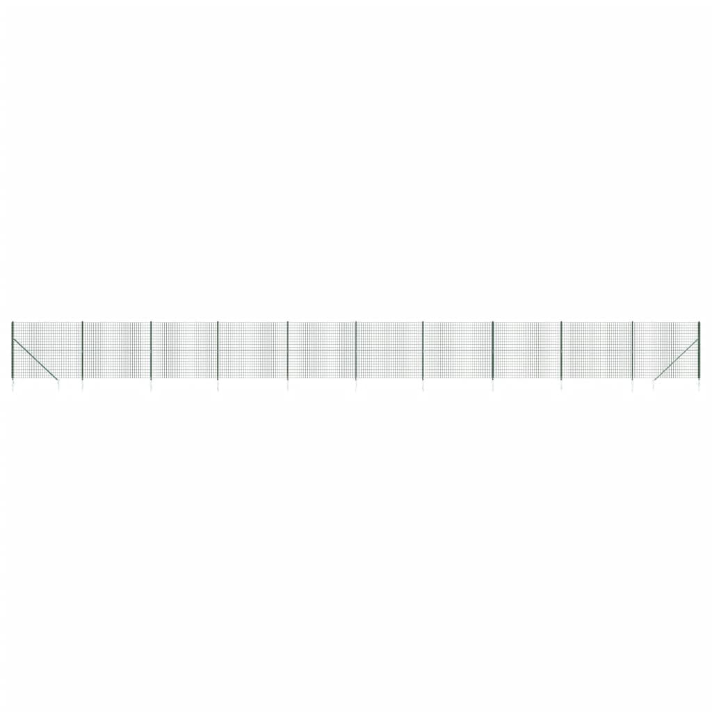 Maschendrahtzaun mit Bodenhülsen Grün 1,4x25 m - Pazzar.ch