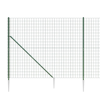 Maschendrahtzaun mit Bodenhülsen Grün 1,4x25 m - Pazzar.ch