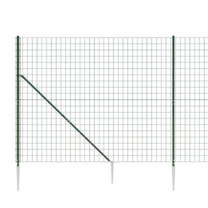 Maschendrahtzaun mit Bodenhülsen Grün 2,2x25 m - Pazzar.ch