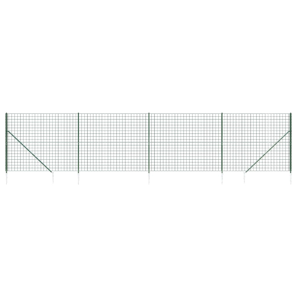 Maschendrahtzaun mit Bodenhülsen Grün 2,2x10 m - Pazzar.ch