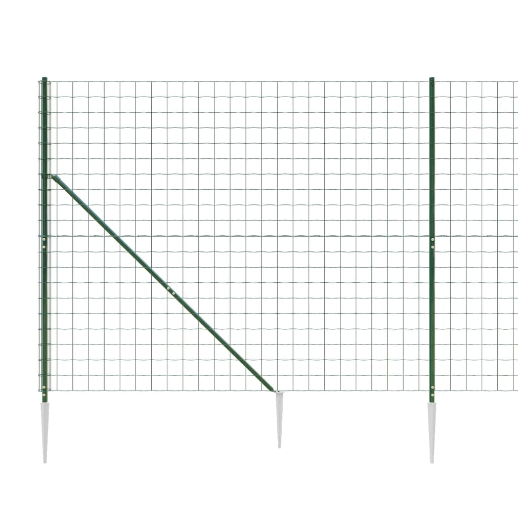 Maschendrahtzaun mit Bodenhülsen Grün 1,8x25 m - Pazzar.ch
